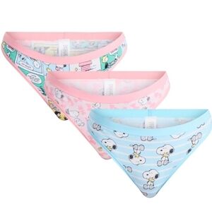 Peanuts Cotton Thong 3 Pack